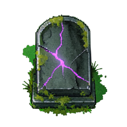 Grave Stone (Atmospheric) — 256×256 pixel art sprite