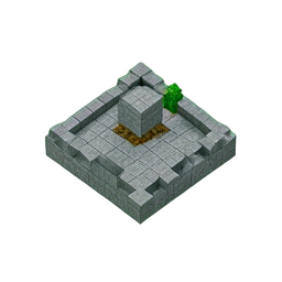 Grave Stone (Voxel) - 256x256 pixel art sprite