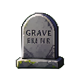Grave Stone - 256x256 pixel art sprite