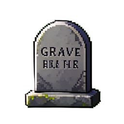 Grave Stone — 256×256 pixel art sprite