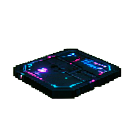 Gravitationsplatte Boden — 256×256 Pixel-Art-Sprite
