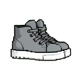 Graue High-Tops — 256×256 Pixel-Art-Sprite