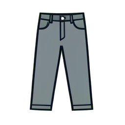 Gray Jeans — 256×256 pixel art sprite