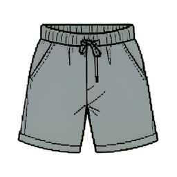 Graue Shorts — 256×256 Pixel-Art-Sprite