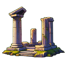 Greek Ruins - 256x256 pixel art sprite