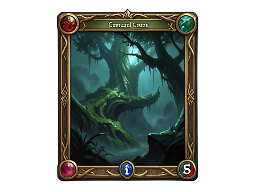 Bosque de esmeraldas verdes — sprite pixel art 512×384