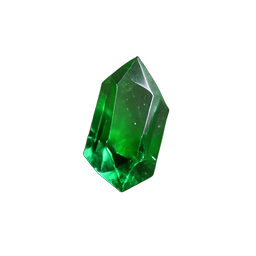 Green Gem (HD-2D) - 256x256 pixel art sprite