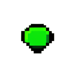 Green Gem (Low-Res) - 256x256 pixel art sprite