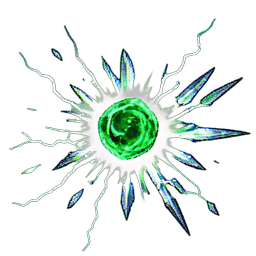 Green Gem (VFX) - 256x256 pixel art sprite