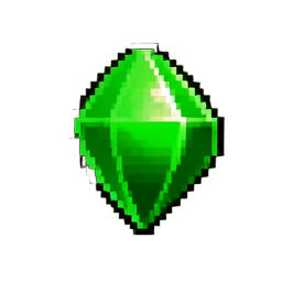 Green Gem - 256x256 pixel art sprite