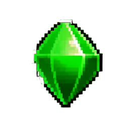 Gemme Verte — sprite pixel art 256×256