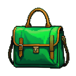 Sacoche vert — sprite pixel art 256×256