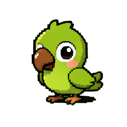 Loro Verde — sprite pixel art 256×256