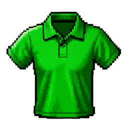 Polo verde — sprite pixel art 256×256
