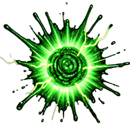 Green Slime (VFX) - 256x256 pixel art sprite