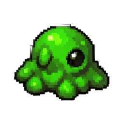 Green Slime - 256x256 pixel art sprite