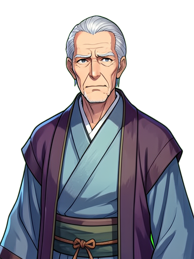 Maestro espíritu guardián — sprite pixel art 384×512