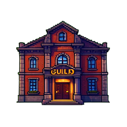 Salón de la Guilda — sprite pixel art 256×256
