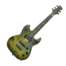 Gitarrenhache (Atmosphärisch) — 256×256 Pixel-Art-Sprite