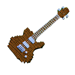 Guitar Axe (Voxel) - 256x256 pixel art sprite