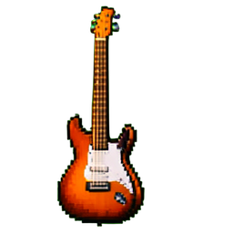 Guitar - 256x256 pixel art sprite