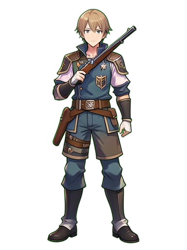 Mosquet mágico — sprite pixel art 384×512