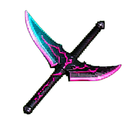 Langes Axt (Cyberpunk) — 256×256 Pixel-Art-Sprite