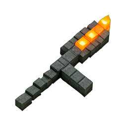 Machado longo (Voxel) — sprite pixel art 256×256
