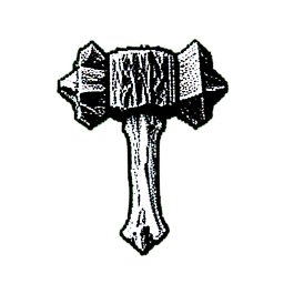 Hammer Dwarf (1-Bit) - 256x256 pixel art sprite