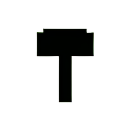 ハンマーのドワーフ (ローレゾ) — 256×256 ピクセルアートスプライト