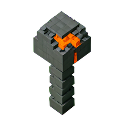 Hammer Dwarf (Voxel) - 256x256 pixel art sprite