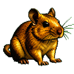 Hamster doré — sprite pixel art 256×256