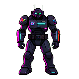 Hangar Kommandant Offizier — 256×256 Pixel-Art-Sprite
