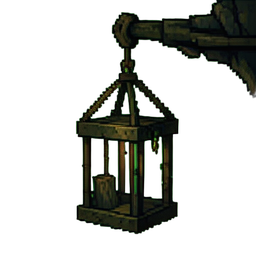 Gibet de Cage Suspendue — sprite pixel art 256×256