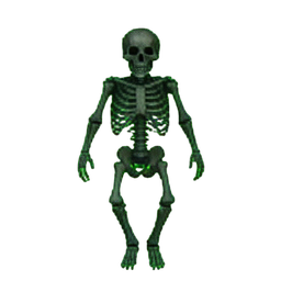 Esqueleto Colgante — sprite pixel art 256×256