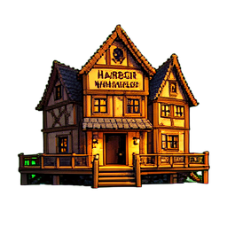 Doc do Armazém do Porto — sprite pixel art 256×256