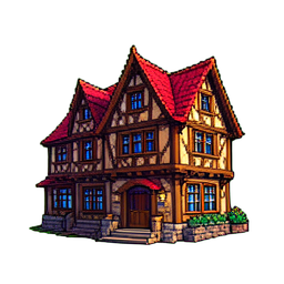 Entrepôt du port — sprite pixel art 256×256