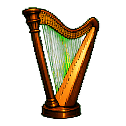 Harfe — 256×256 Pixel-Art-Sprite
