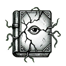 Haunted Book (1-Bit) - 256x256 pixel art sprite