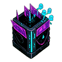 Haunted Book (Cyberpunk) - 256x256 pixel art sprite