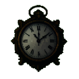 Horloge Hantée — sprite pixel art 256×256