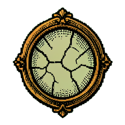 Miroir hanté agrippé — sprite pixel art 256×256