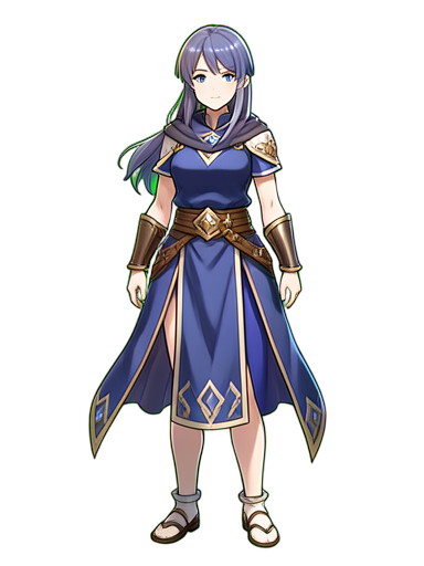 Sacerdotisa Serena — sprite pixel art 384×512