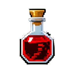 Health Potion Large (16-Bit) - 256x256 pixel art sprite