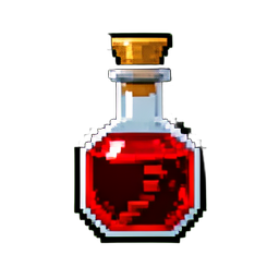 Potion grande (16-bit) — sprite pixel art 256×256