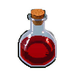 Health Potion Medium (16-Bit) - 256x256 pixel art sprite