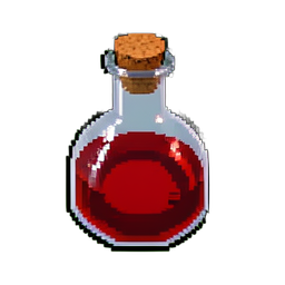 Potion moyenne (16-bit) — sprite pixel art 256×256