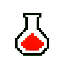 Poção de Saúde Média (Baixa Resolução) — sprite pixel art 256×256