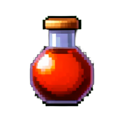 Health Potion Medium - 256x256 pixel art sprite