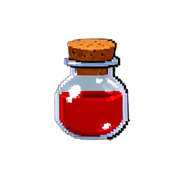 Health Potion Small (16-Bit) - 256x256 pixel art sprite